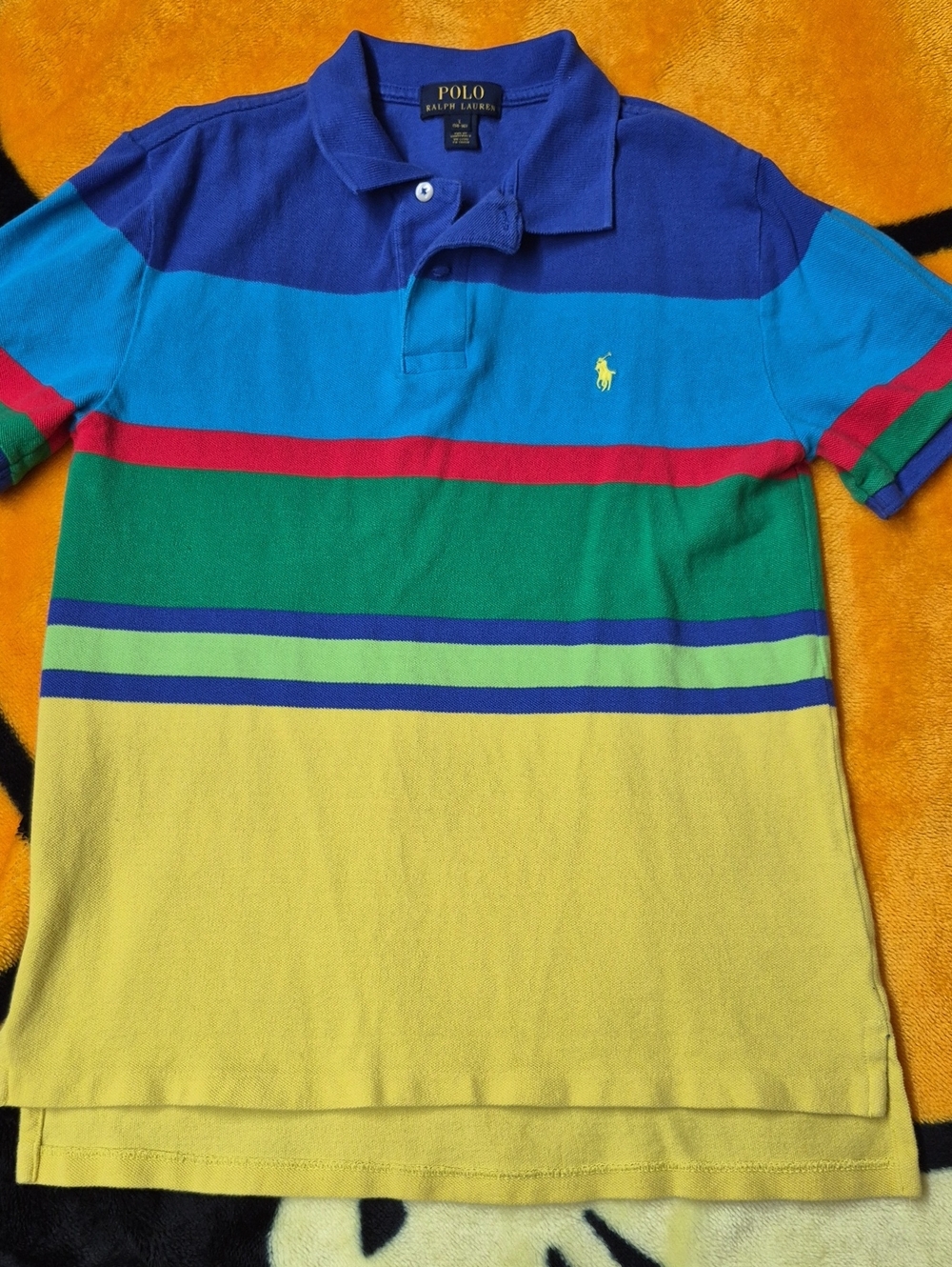 Polo by Ralph Lauren Boys Bright Multicolor Striped Polo